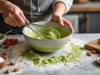 découvrez notre recette infaillible pour réussir un gâteau moelleux au thé matcha et aux amandes. avec des ingrédients savoureux et des astuces de cuisson, régalez vos invités avec ce dessert délicat et coloré, alliant le goût unique du matcha à la richesse des amandes. parfait pour toutes les occasions !