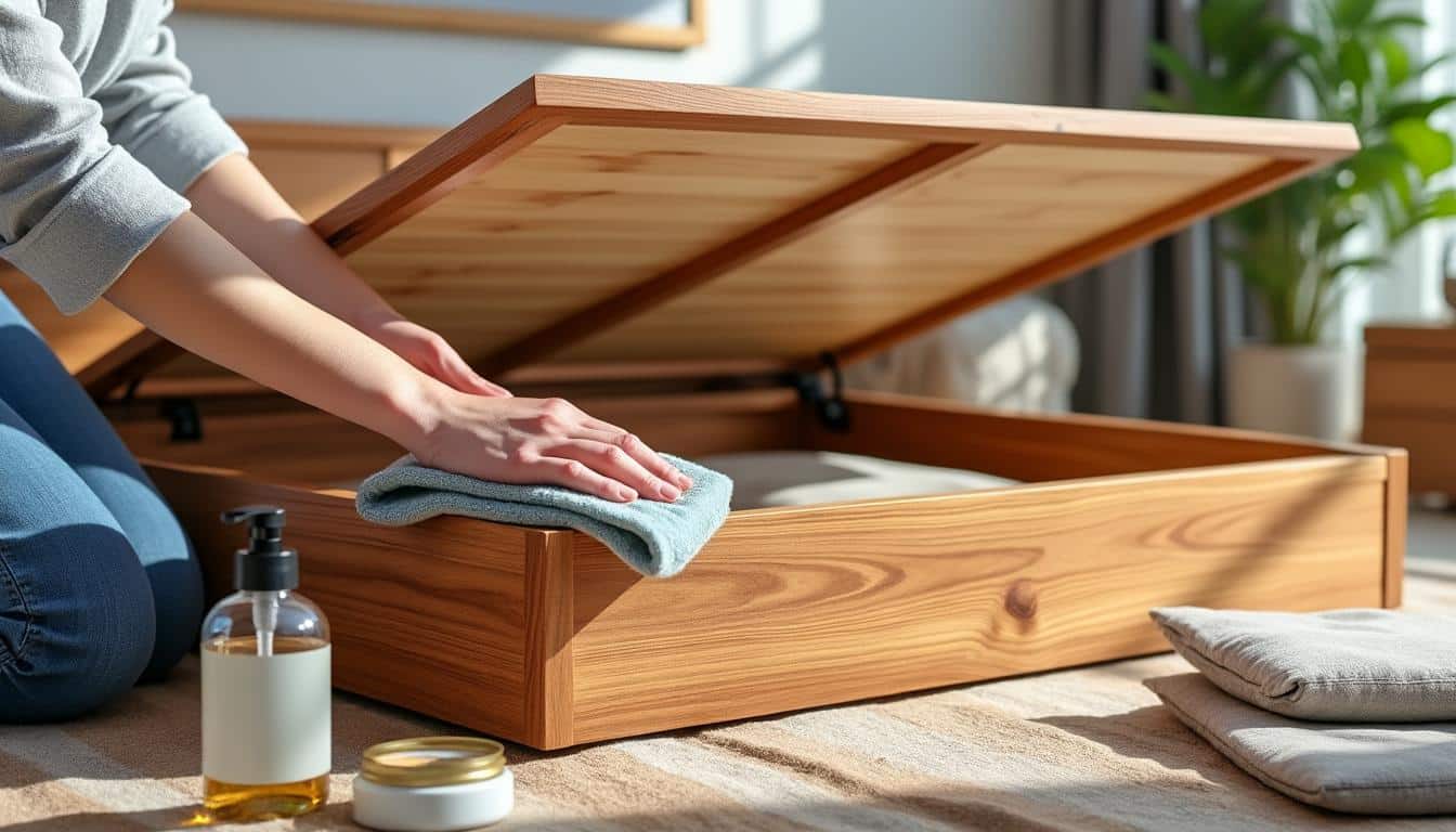 Comment entretenir votre lit coffre bois massif pour qu’il dure des années