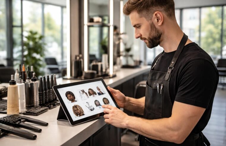 Les fiches techniques coiffure accessibles au poste grâce à tablette Windows