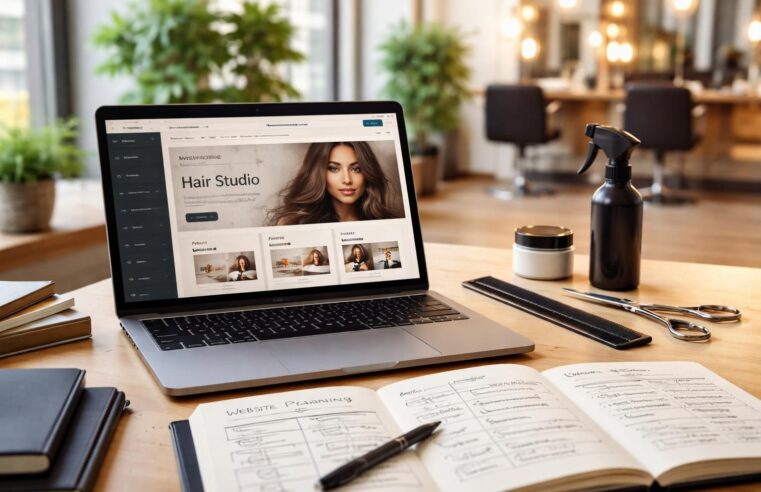 Créer un site vitrine salon coiffure depuis PC portable, étape par étape